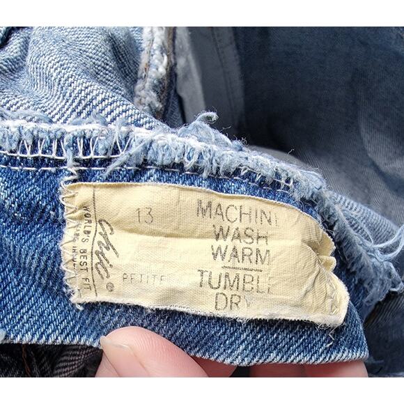 Vintage Chic Western Bareback Jeans 90s Womens 13 Petite Blue Denim High Waist - Picture 6 of 7